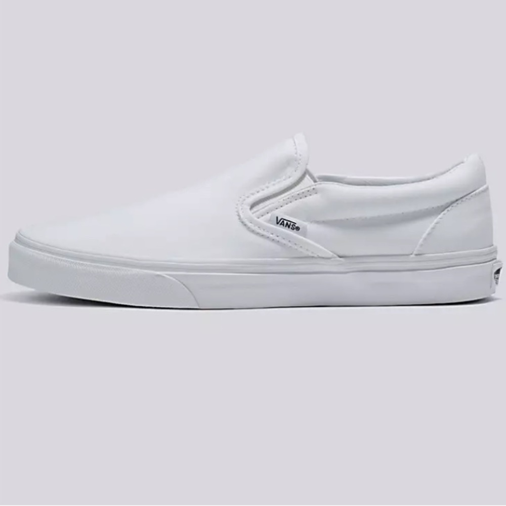 White slip on Vans!
